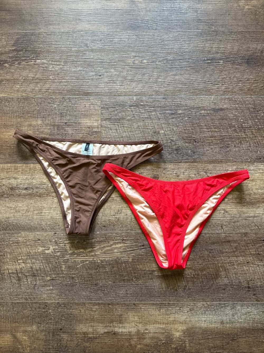 J.Crew high leg swim bottom NWOT Medium Red Brown High leg bikini